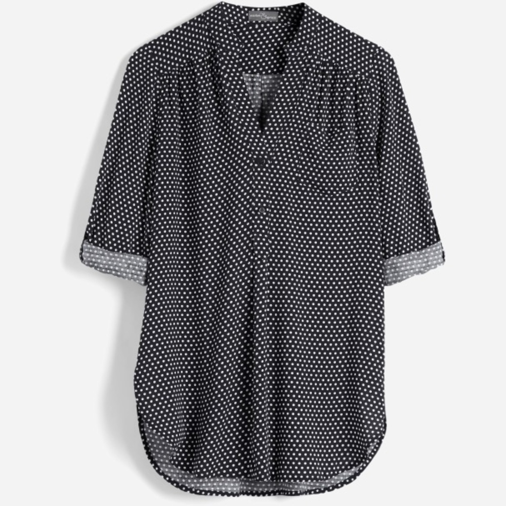Market & Spruce Colibri Polka Dot Print Top
